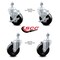 Service Caster 4 Inch Hard Rubber Wheel Swivel 1/2 Inch Threaded Stem Caster Brakes SCC, 2PK SCC-TS20S414-HRS-121315-2-TLB-2 - alternate 2